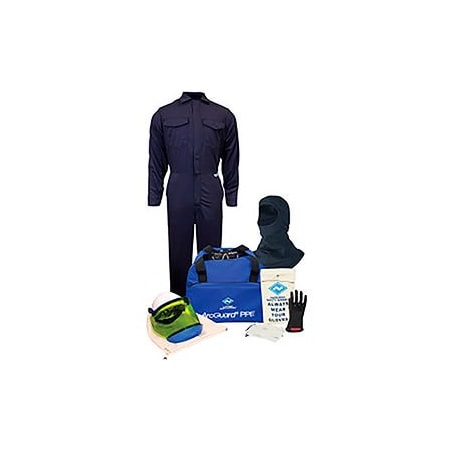 ArcGuard® KIT2CV08B3X10 8 Cal/cm2 Arc Flash Kit W/ FR Coverall W/ Balaclava, 3XL, Glove Size 10